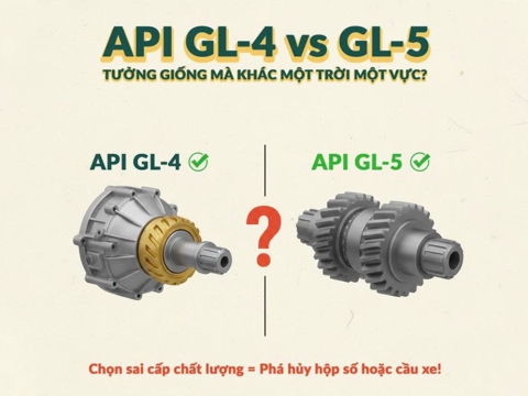 SỰ KHÁC NHAU GIỮA CẤP CHẤT LƯỢNG API GL-4, GL-5: CHỌN SAI CÓ THỂ PHÁ HỦY HỘP SỐ HOẶC CẦU XE